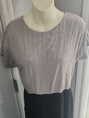 Maurices Shimmery Taupe Short-Sleeve Top